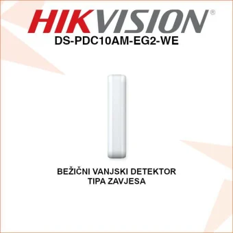 HIKVISION VANJSKI DETEKTOR POKRETA TIPA ZAVJESA DS-PDC10AM-EG2-WE