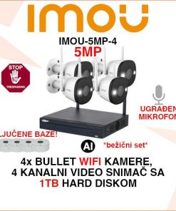 IMOU BEŽIČNI WIFI SET SA 4 KAMERE 5MP, BAZAMA I OPREMOM IMOU-5MP-4