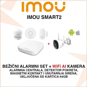 IMOU SMART2 BEŽIČNI ALARM I 4MP WIFI KAMERA S UKLJUČENOM SD KARTICOM
