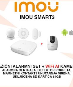 IMOU SMART3 BEŽIČNI ALARM I ROTACIJSKA KAMERA UZ SD KARTICU 64GB