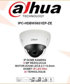 DAHUA 6MP AI IP DOME MOTOR ZOOM ANTIVANDAL KAMERA IPC-HDBW5631EP-ZE