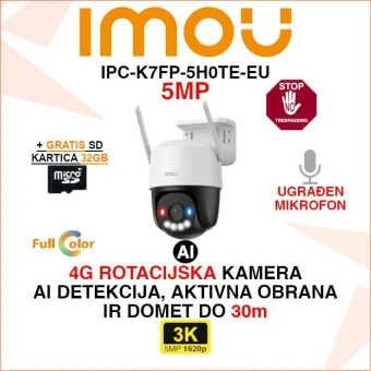 IPC-K7FP-5H0TE-EU IMOU CRUISER SC 5MP 4G ROTACIJSKA AI KAMERA