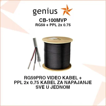 KOMBI KABEL ZA VIDEO NADZOR, VIDEO I KABEL ZA NAPAJANJE CB-100MVP