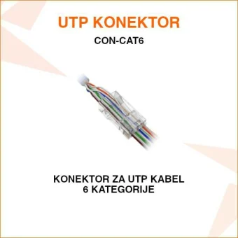 KONEKTOR ZA UTP KABEL 6 KATEGORIJE CON-CAT6