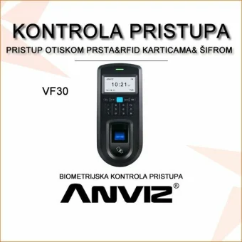 ANVIZ ČITAČ OTISKA PRSTA I RFID KARTICA I PRIVJESAKA VF30-PRO