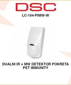 DSC DUALNI IR I MW DETEKTOR POKRETA LC-104-PIMW-W