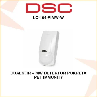 DSC DUALNI IR I MW DETEKTOR POKRETA LC-104-PIMW-W