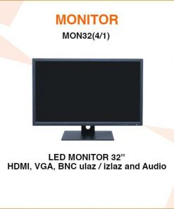 32 INČNI LED MONITOR ZA VIDEO NADZOR 4u1 MON32