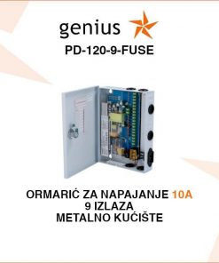 METALNI ORMARIĆ ZA NAPAJANJE 10A SA 9 IZLAZA PD-120-9-FUSE