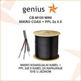KOMBI KABEL MIKRO KOAKS I PPL 2X0.5 ZA VIDEO NADZOR CB-M100 MINI