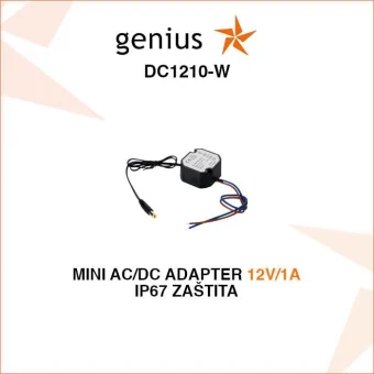 MINI ADATER ZA NAPAJANJE 12V, 1A SA IP67 ZAŠTITOM DC1210-W