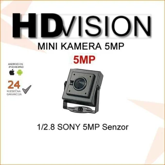 HDVISION 5MP MINI KAMERA SA PINHOLE LEĆOM HDV-FT-MTP500