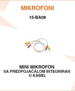MINI MIKROFON ZA AUDIO NADZOR INTEGRIRAN U KABEL 15-BA08