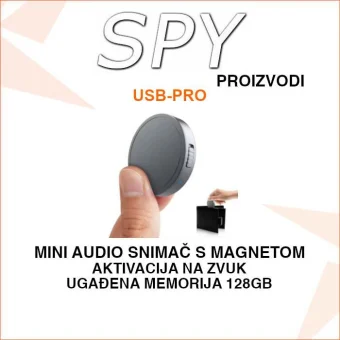 MINI USB AUDIO SNIMAČ S AKTIVACIJOM NA ZVUK I MAGNETOM USB-PRO