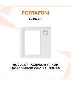V-TEK MODUL S 1 POZIVNOM TIPKOM I POZADINSKIM OSVJETLJENJEM 821/M4-1