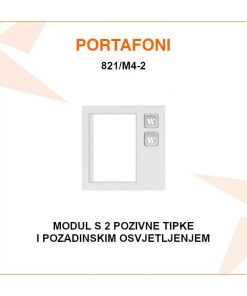 V-TEK MODUL S 2 POZIVNE TIPKE I POZADINSKIM OSVJETLJENJEM 821/M4-2