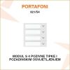 V-TEK MODUL SA 4 POZIVNE TIPKE I POZADINSKIM OSVIJETLJENJEM 821/S4