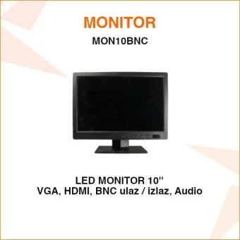 10 INČNI LED MONITOR ZA VIDEO NADZOR MON10BNC