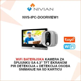 NIVIAN WIFI KAMERA ZA ŠPIJUNKU - SMART SET ZA VRATA NVS-IPC-DOORVIEW1