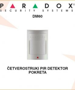 PARADOX ADRESABILNI DETEKTOR POKRETA SA QUAD PIR ELEMENTOM DM60