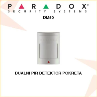 PARADOX ADRESABILNI DUALNI PIR DETEKTOR POKRETA DM50