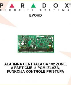 PARADOX ALARMNA CENTRALA SA 8 ULAZA I VIDEO VERIFIKACIJOM EVOHD