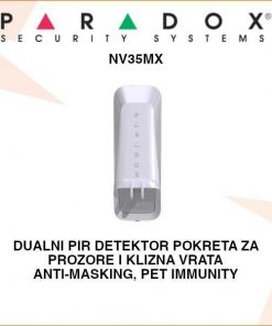 PARADOX DUALNI DETEKTOR POKRETA ZA PROZORE I KLIZNA VRATA NV35MX