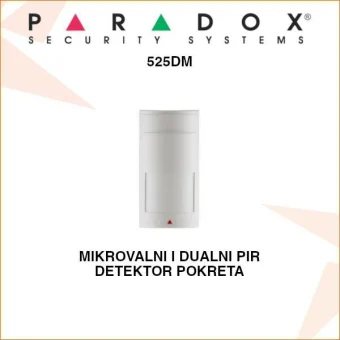 PARADOX MIKROVALNI I DUALNI PIR DETEKTOR POKRETA 525DM