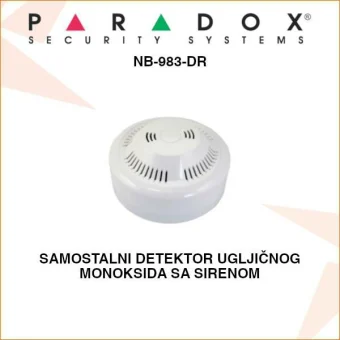 PARADOX SAMOSTALNI DETEKTOR UGLJIČNOG MONOKSIDA NB-930-DR