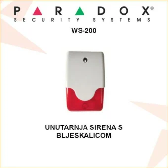 PARADOX UNUTARNJA SIRENA S BLJESKALICOM WS-200