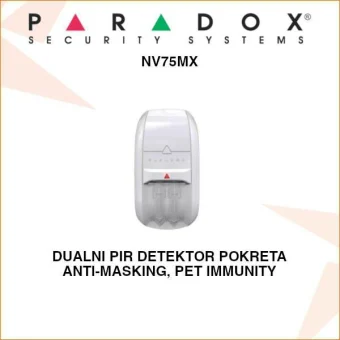 PARADOX ADRESABILNI DUALNI DETEKTOR POKRETA NV75MX