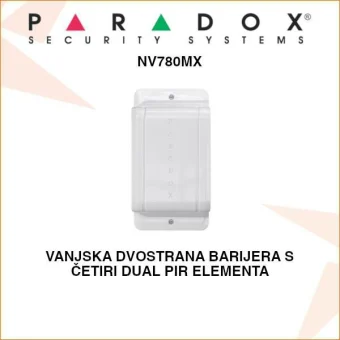 PARADOX VANJSKA DVOSTRANA BARIJERA S 4 DUAL PIR ELEMENTA NV780MX