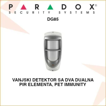 PARADOX VANJSKI DETEKTOR SA DVA DUALNA PIR ELEMENTA DG85