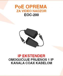 PASIVNI IP EKSTENDER ZA PRIJENOS 1 IP SIGNALA DO 200M EOC-200