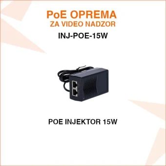 POE INJEKTOR ZA VIDEO NADZOR 15W INJ-POE-15W