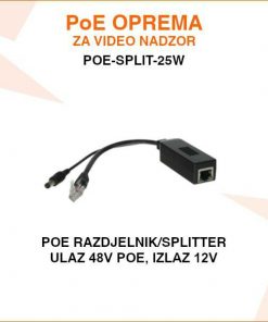 PoE SPLITTER - RAZDJELNIK ZA VIDEO NADZOR POE-SPLIT-25W