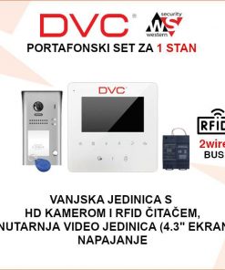 DVC PORTAFONSKI SET ZA 1 STAN S VIDEO JEDINICOM PORTAFON-VIDEO1-SET
