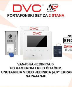 DVC PORTAFON SET ZA 2 STANA S VIDEO JEDINICOM PORTAFON-VIDEO2-SET