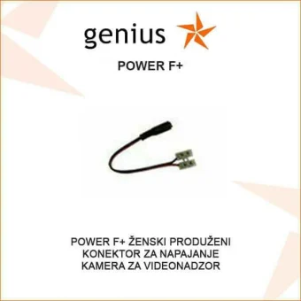 POWER F PRODUŽENI ŽENSKI KONEKTOR ZA NAPAJANJE KAMERA ZA VIDEO NADZOR