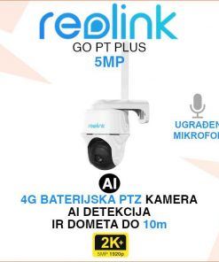 REOLINK GO PT PLUS 4G BATERIJSKA ROTACIJSKA KAMERA SA AI DETEKCIJOM