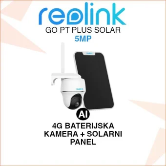 REOLINK GO PT PLUS 5MP BATERIJSKA 4G PT KAMERA + SOLARNI PANEL