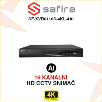 SAFIRE 16 KANALNI 4K AI VIDEO SNIMAČ SF-XVR8116S-4KL-4AI