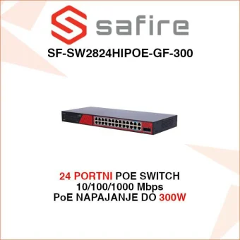 SAFIRE 24 PORTNI HI POE SWITCH SF-SW2824HIPOE-GF-300