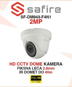 SAFIRE 2MP ANALOGNA DOME KAMERA S FIKSNOM LEĆOM 2.8mm SF-DM943-F4N1