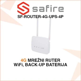 SAFIRE 4G MREŽNI RUTER S BATERIJOM SF-ROUTER-4G-UPS-4P