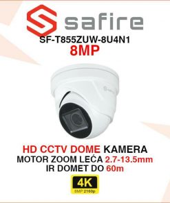 SAFIRE 4K DOME ANALOGNA KAMERA SA MOTOR ZOOM LEĆOM SF-T855ZUW-8U4N1