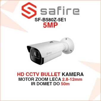 SAFIRE 5MP BULLET KAMERA SA MOTOR ZOOM LEĆOM SF-B580Z-5E1