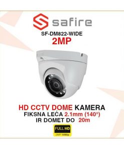 SAFIRE CCTV 2MP DOME KAMERA SA SUPER ŠIROKIM KUTEM SF-DM822-WIDE