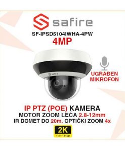 SAFIRE IP PTZ WiFi BEŽIČNA MOTOR ZOOM KAMERA SF-IPSD5104IWHA-4PW