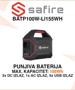 SAFIRE PRIJENOSNA PUNJIVA BATERIJA 155 Wh BATP100W-LI155WH